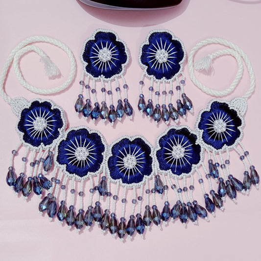 Handmade Embroidery Design Luxuries Beaded & Silk Threaded Wedding Jewellery Set for Women