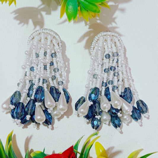 Handmade Beaded Jewellery Luxury Crystal Rhinestones Designer Statement Earring