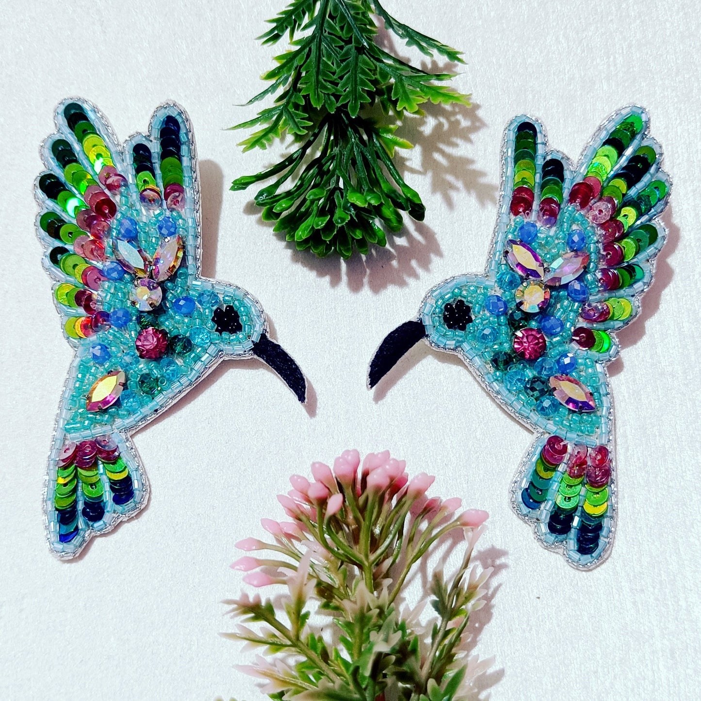 Handmade Luxury Quirky Jewellery, Crystal Beaded Bird Earring