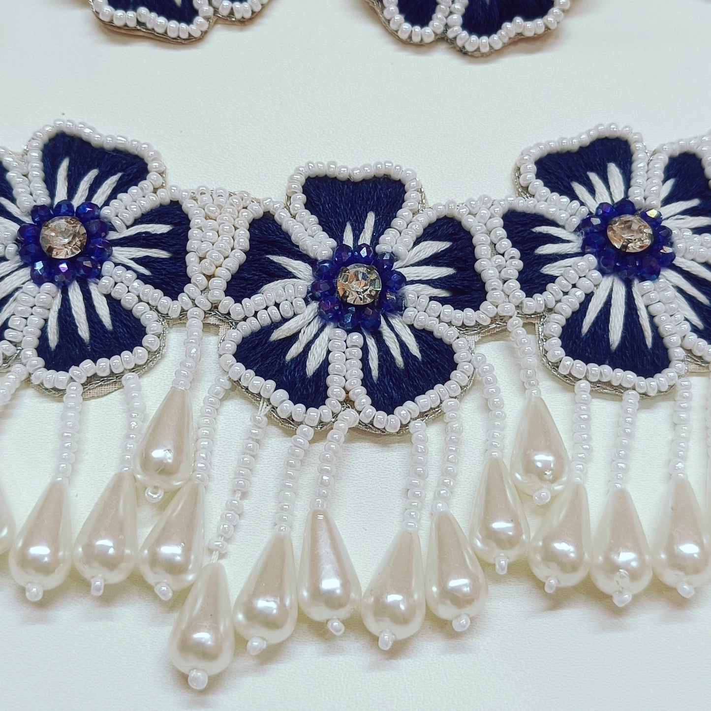 Handmade Embroidery Design Luxuries Beaded & Cotton Threaded Wedding Jewellery Set for Women