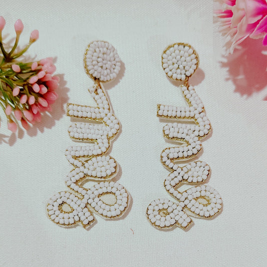 Handmade Mrs. Design Beaded Stud Earring for women