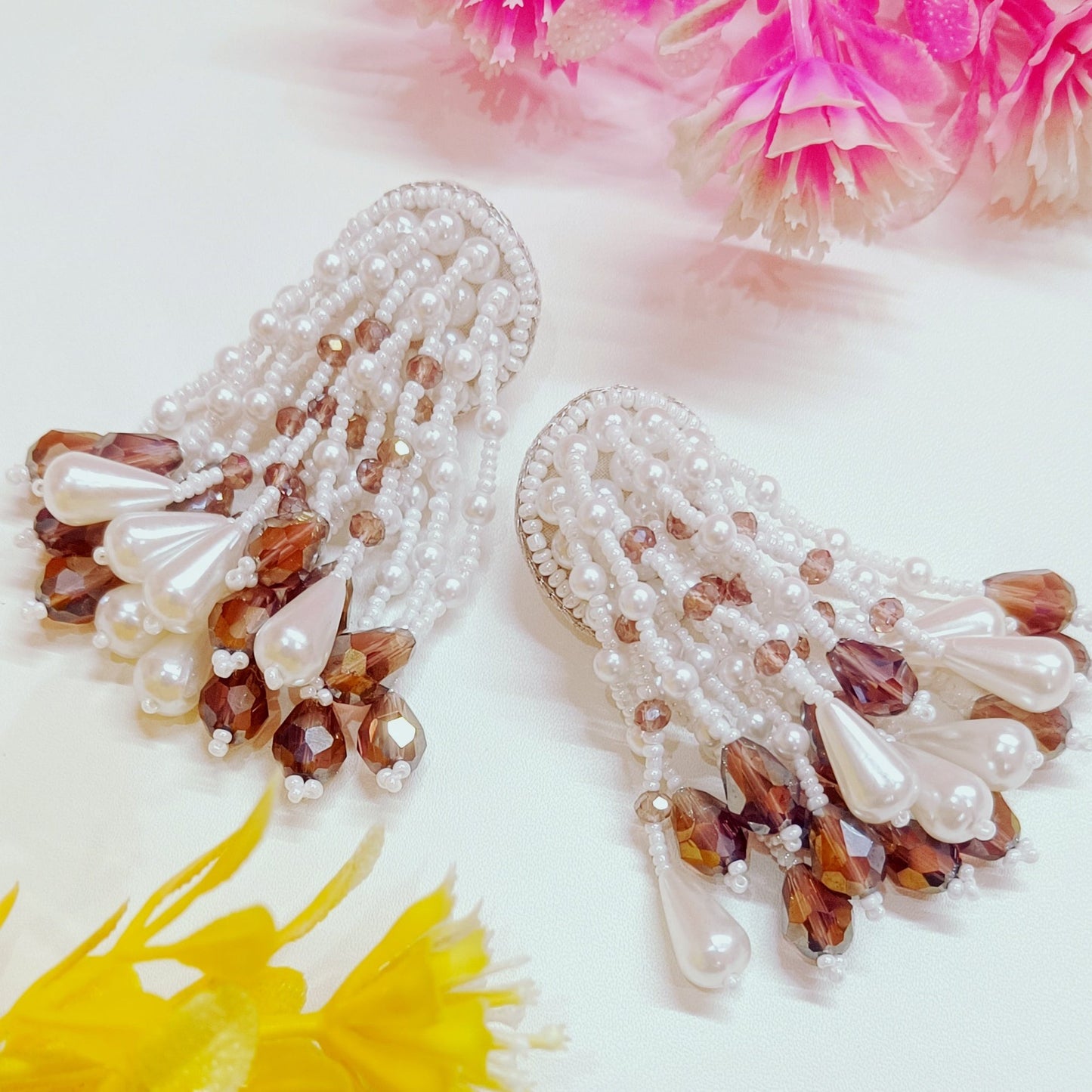 Handmade Crystal Beaded Rhinestones Luxury Statement Earring