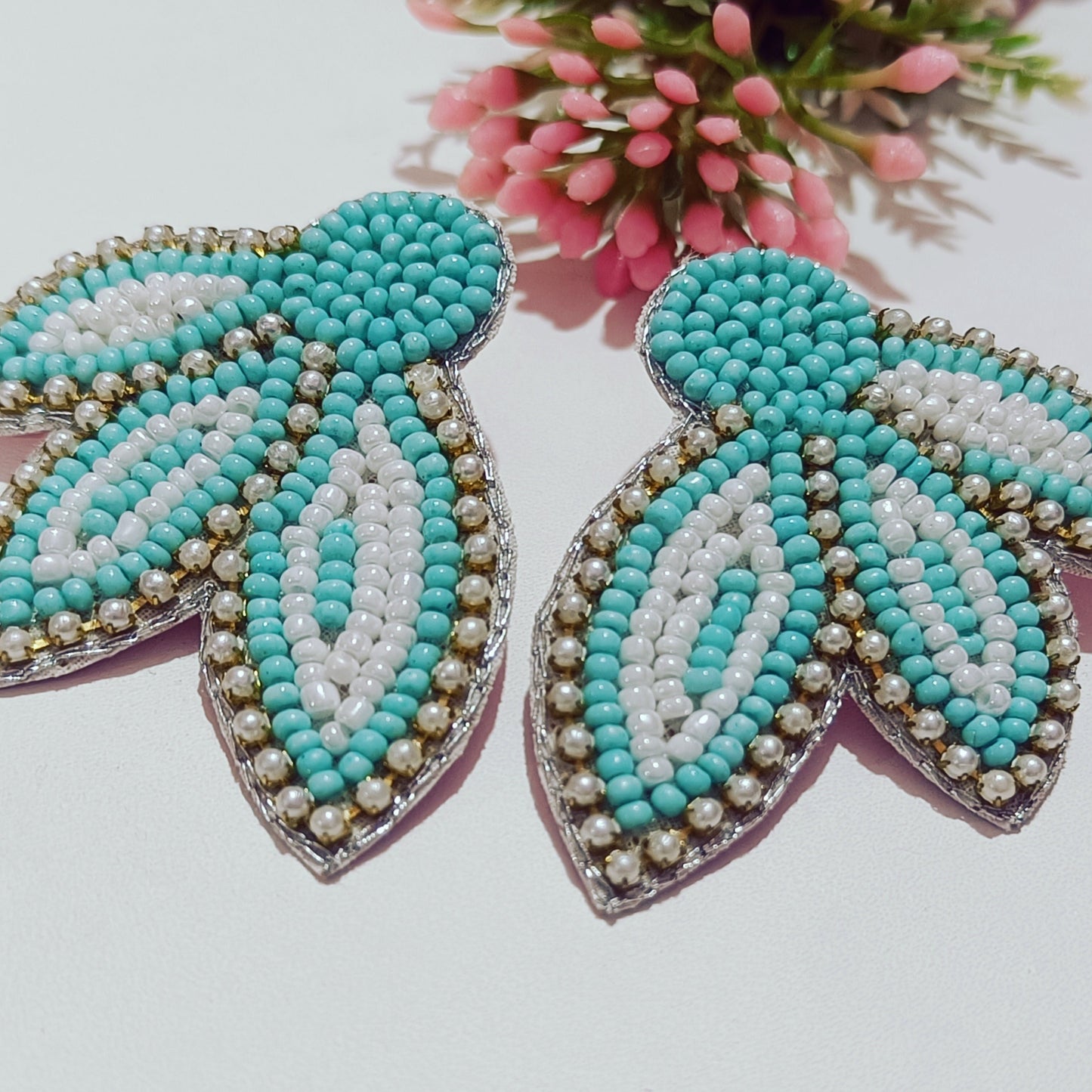 Handcrafted Beaded Butterfly Stud Earring